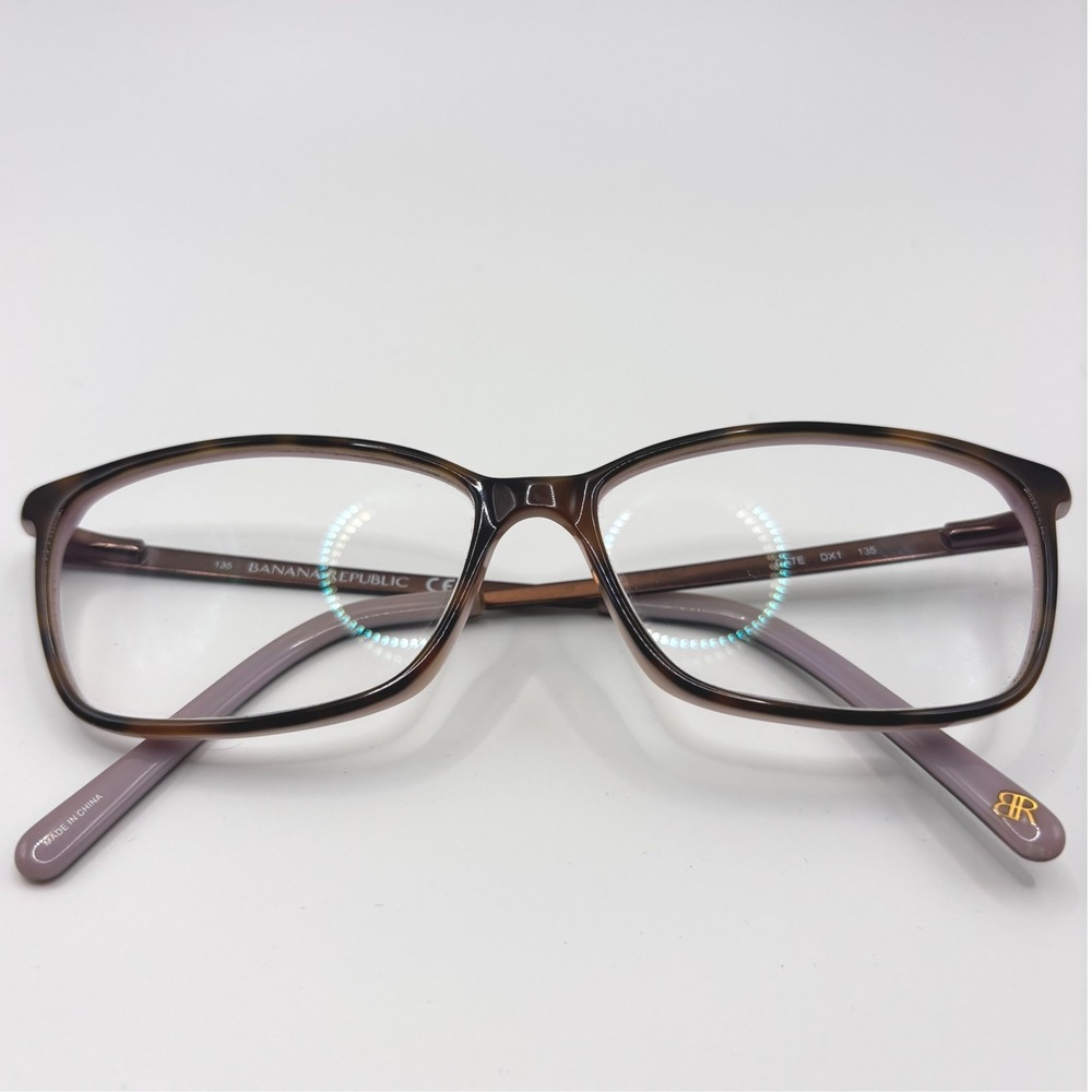 Dark Academia Cate Eyeglasses Banana Republic 135 Brown Tortoise Metal Plastic